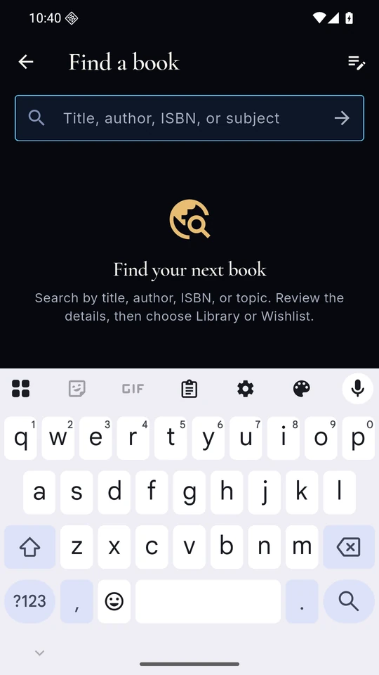 MyBookAngel 1.4.0 preview on Android with title, author, ISBN or subject search
